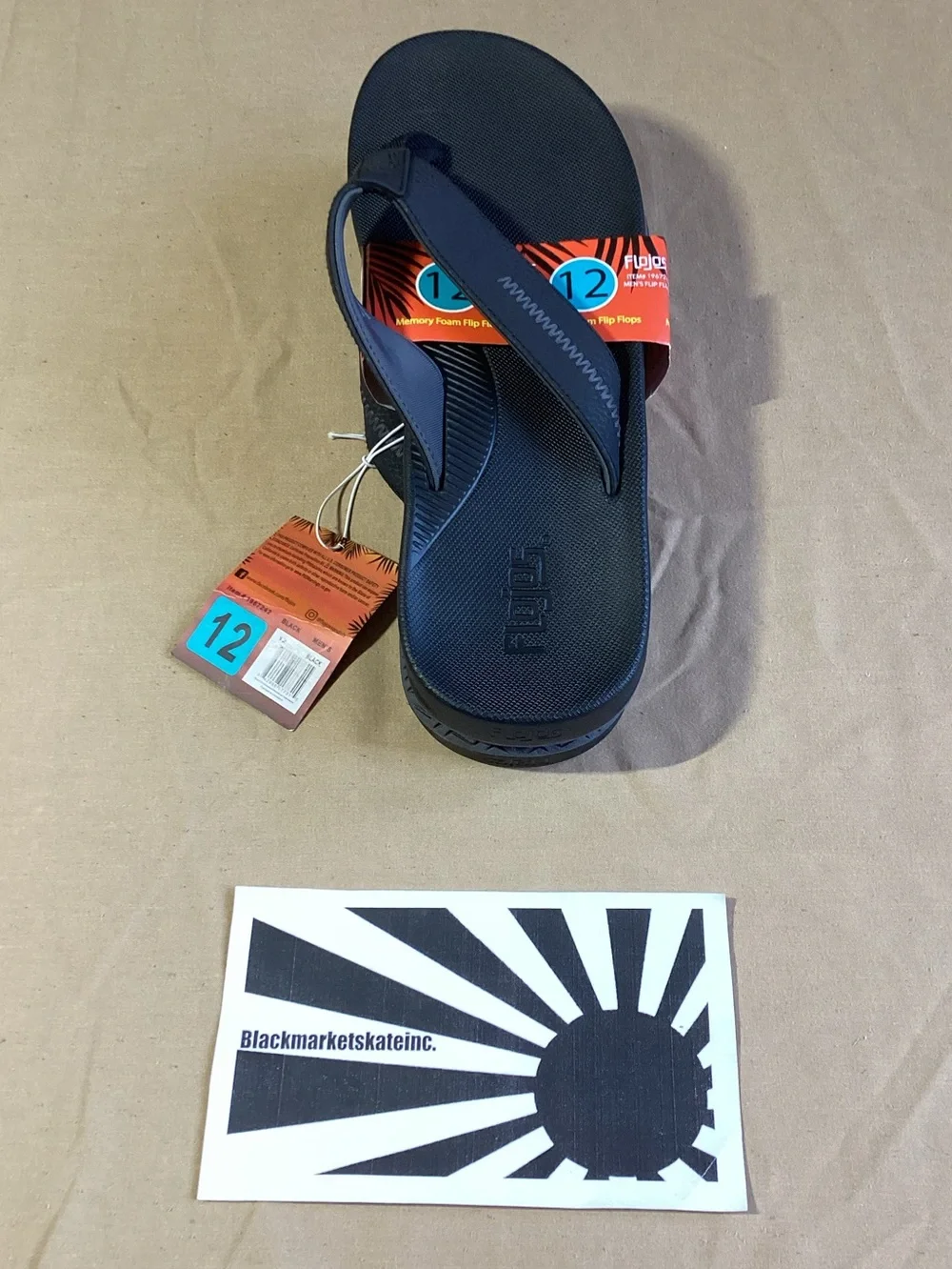 Flojos Memory Foam Flip Flops (Item #1967242) Men's Size 12